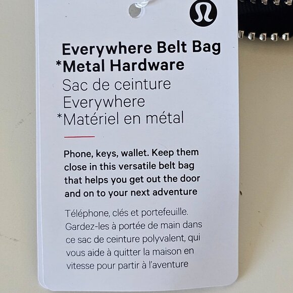 NWT LULULEMON Everywhere Belt Bag Metal Hardware 1L TRNV/SLVR Blue Silver - Picture 12 of 13